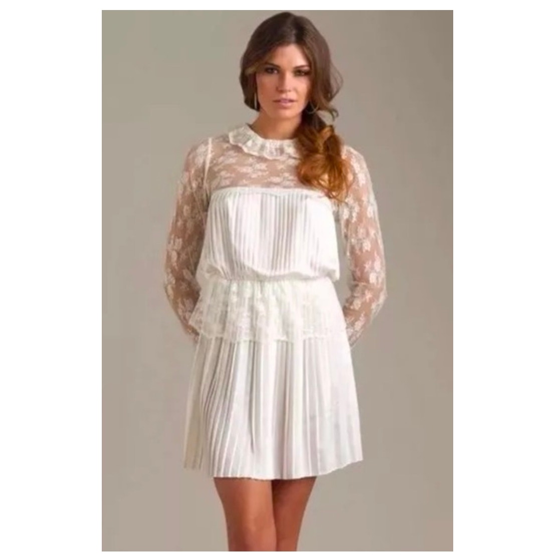 Free People Vintage White Lace Bachelorette Bridal Dress